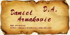 Daniel Armaković vizit kartica